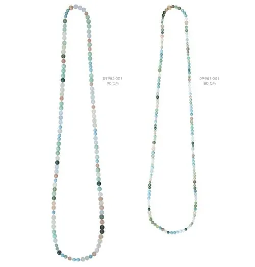 Turquoise themed Gemstone Collier - 90cm