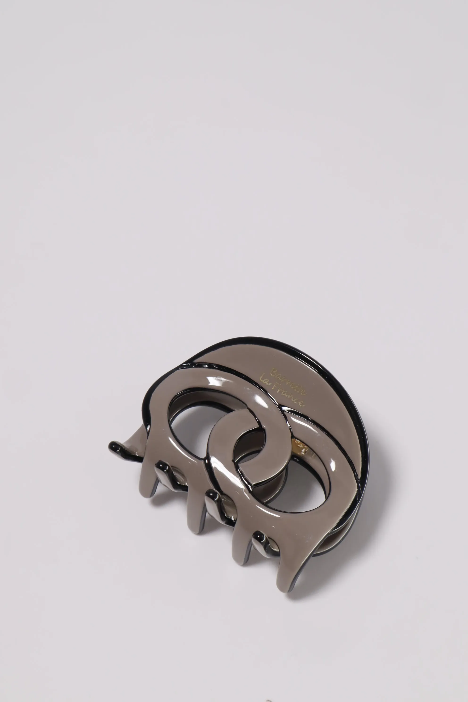 Twisted Loop Double C Curl Acetate Half Hair Claw Barrette Clip