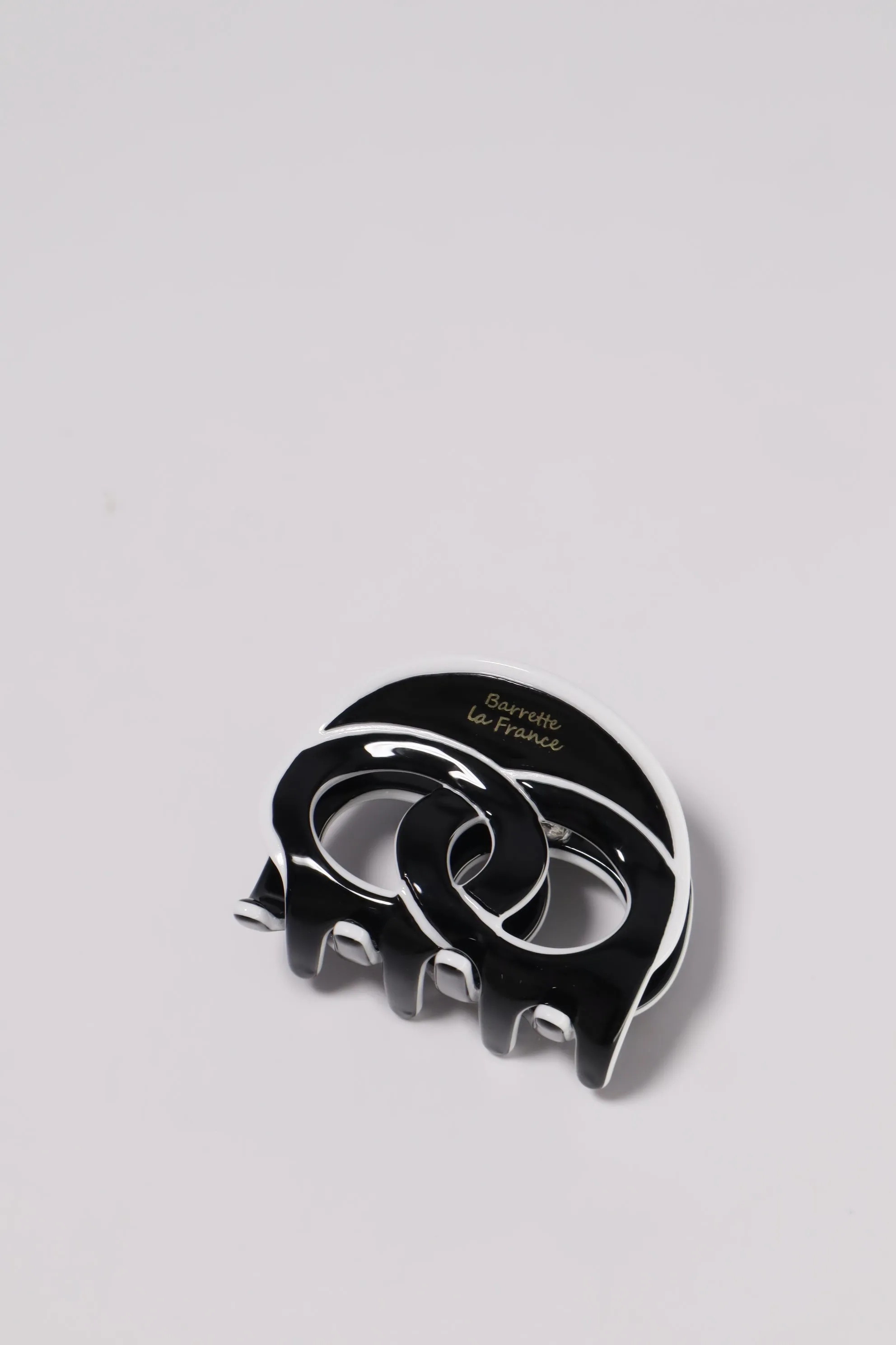 Twisted Loop Double C Curl Acetate Half Hair Claw Barrette Clip