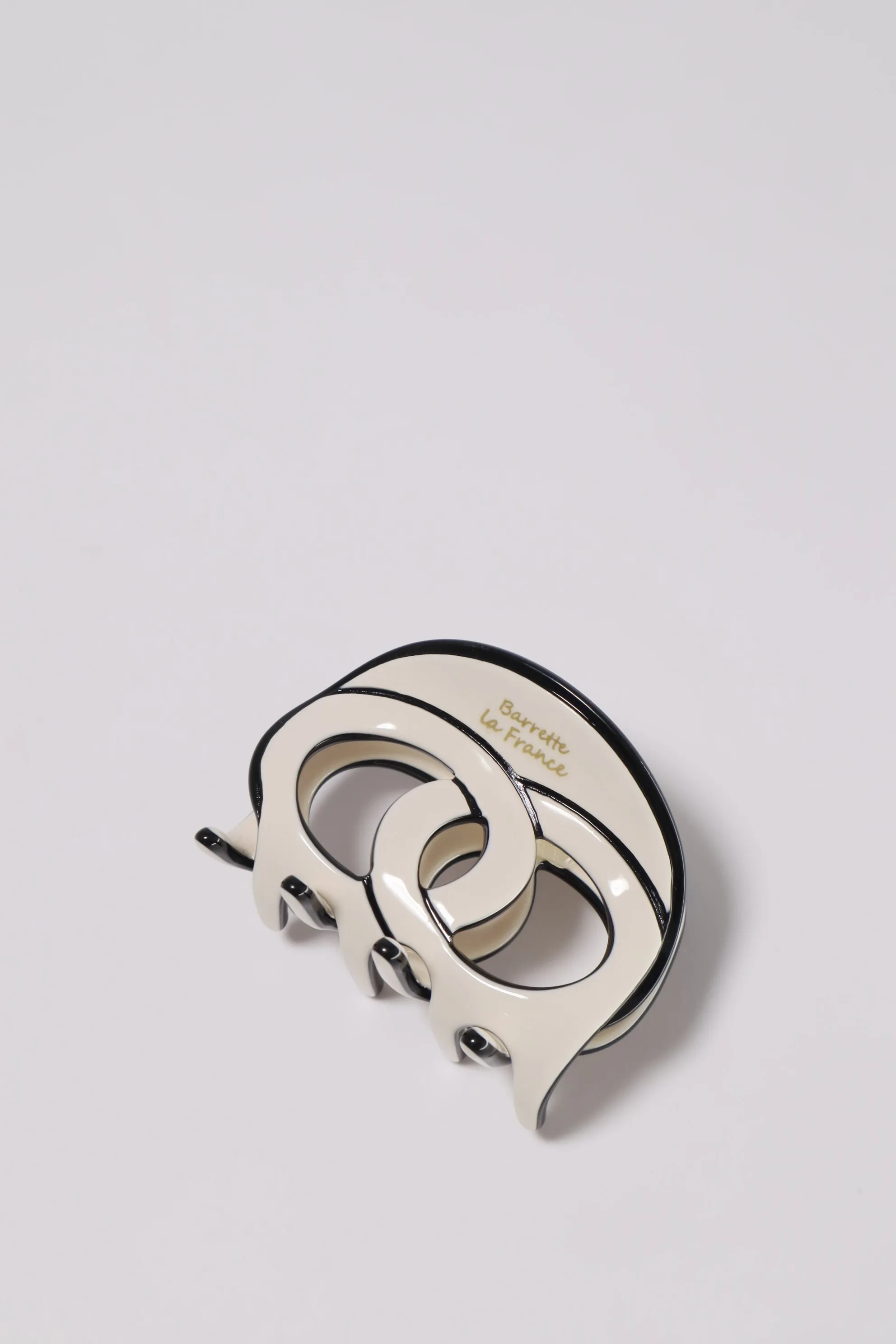 Twisted Loop Double C Curl Acetate Half Hair Claw Barrette Clip