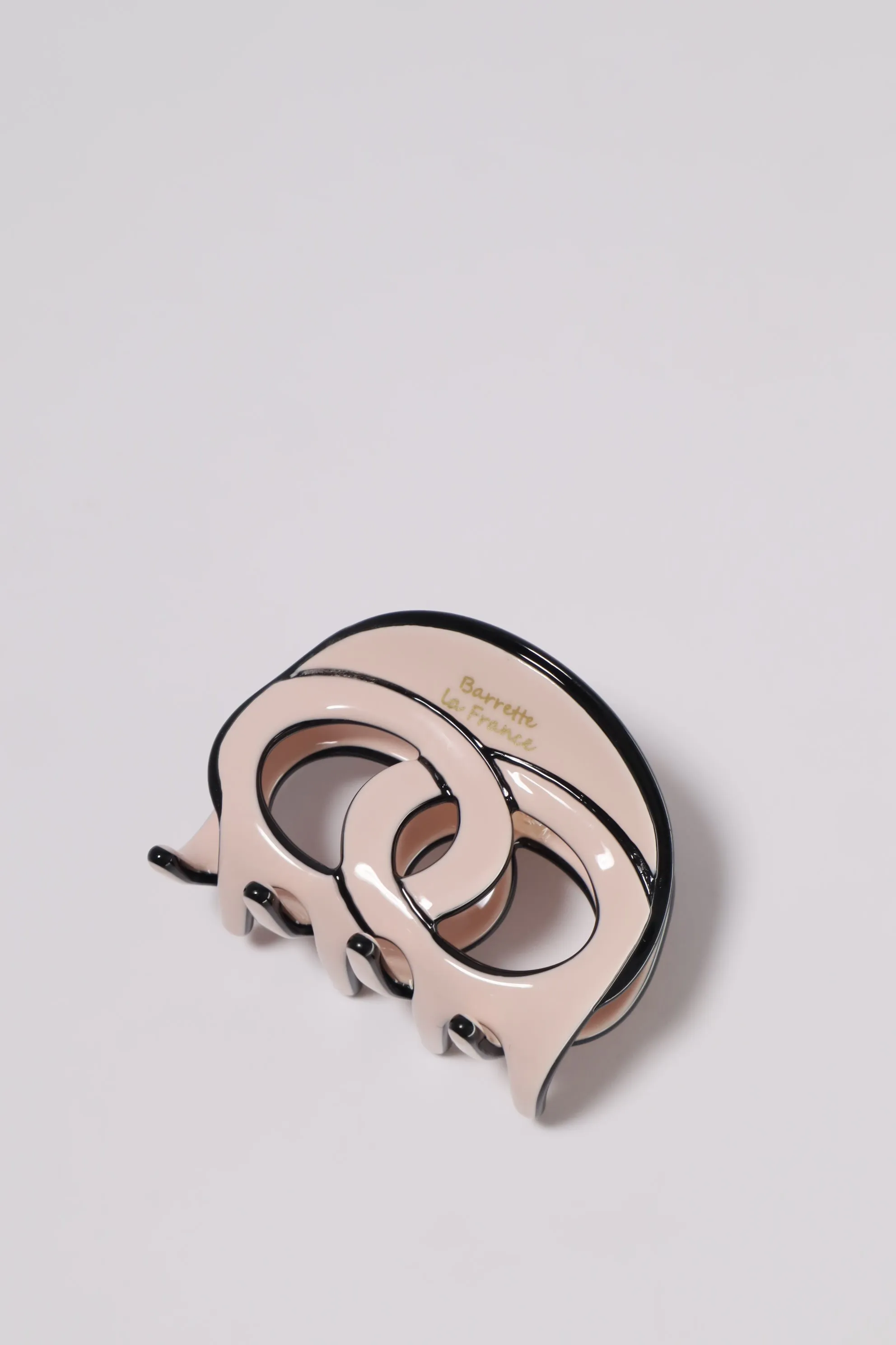 Twisted Loop Double C Curl Acetate Half Hair Claw Barrette Clip