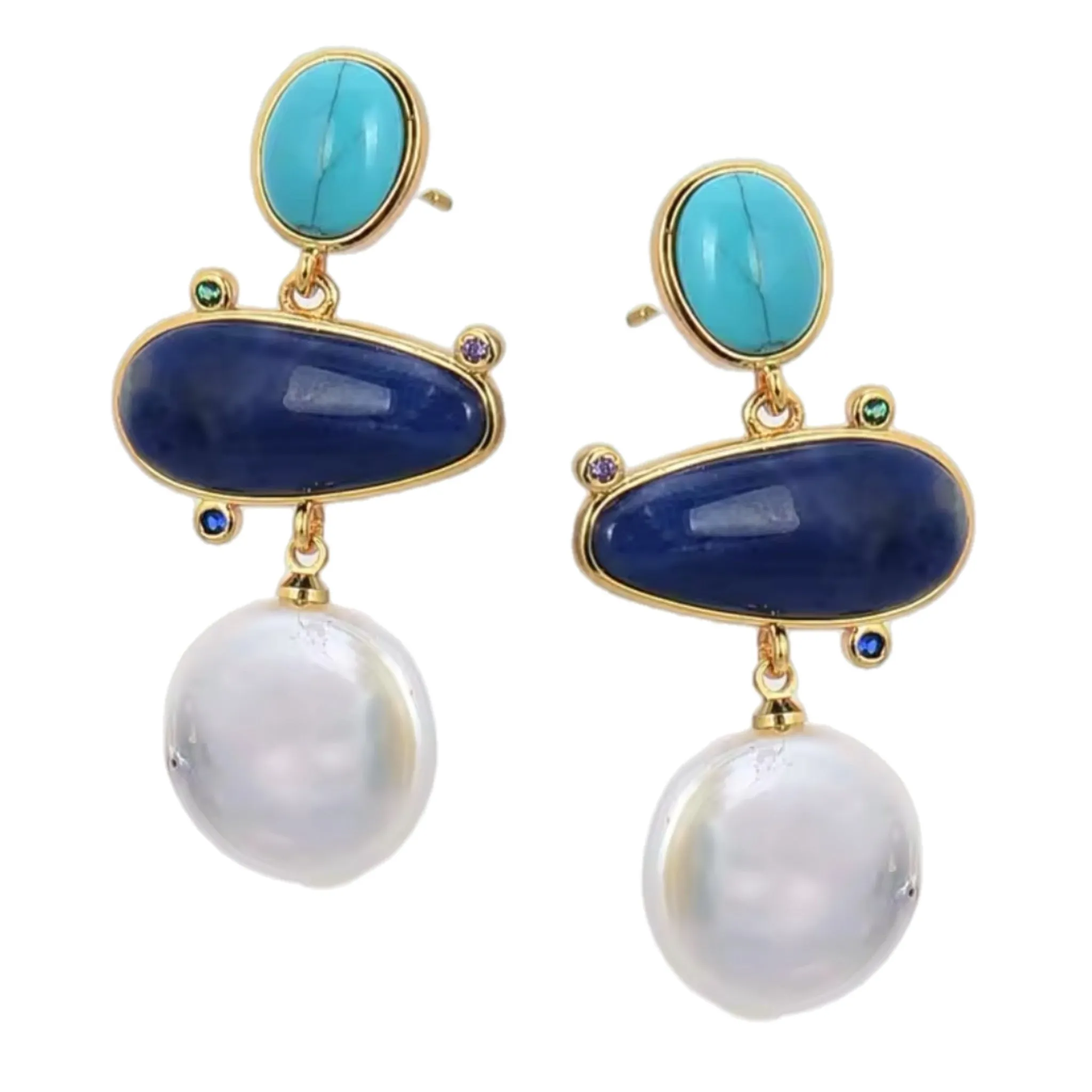 Vanessa White Howlite Gemstone Earrings