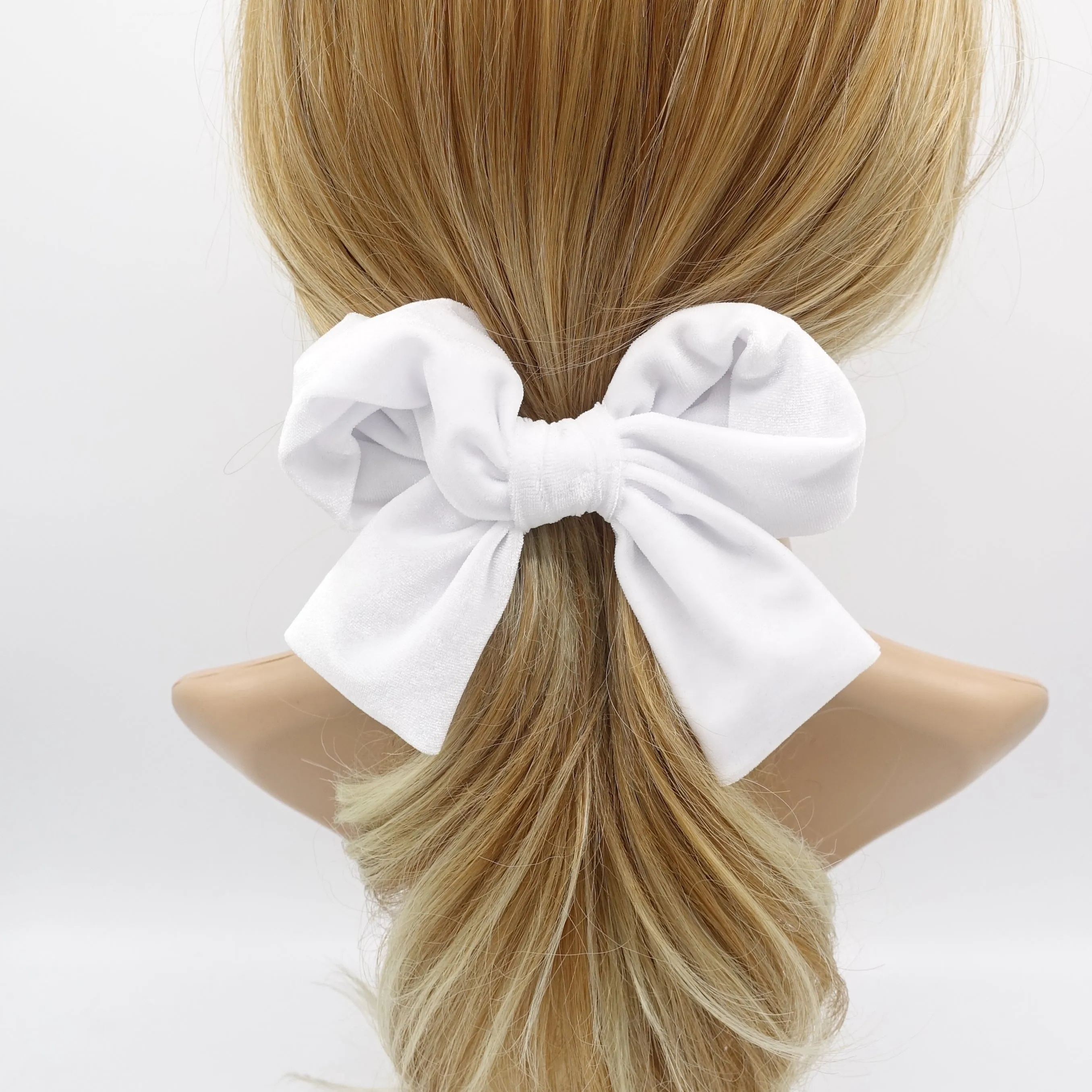 velvet wired bow hair accessory for women