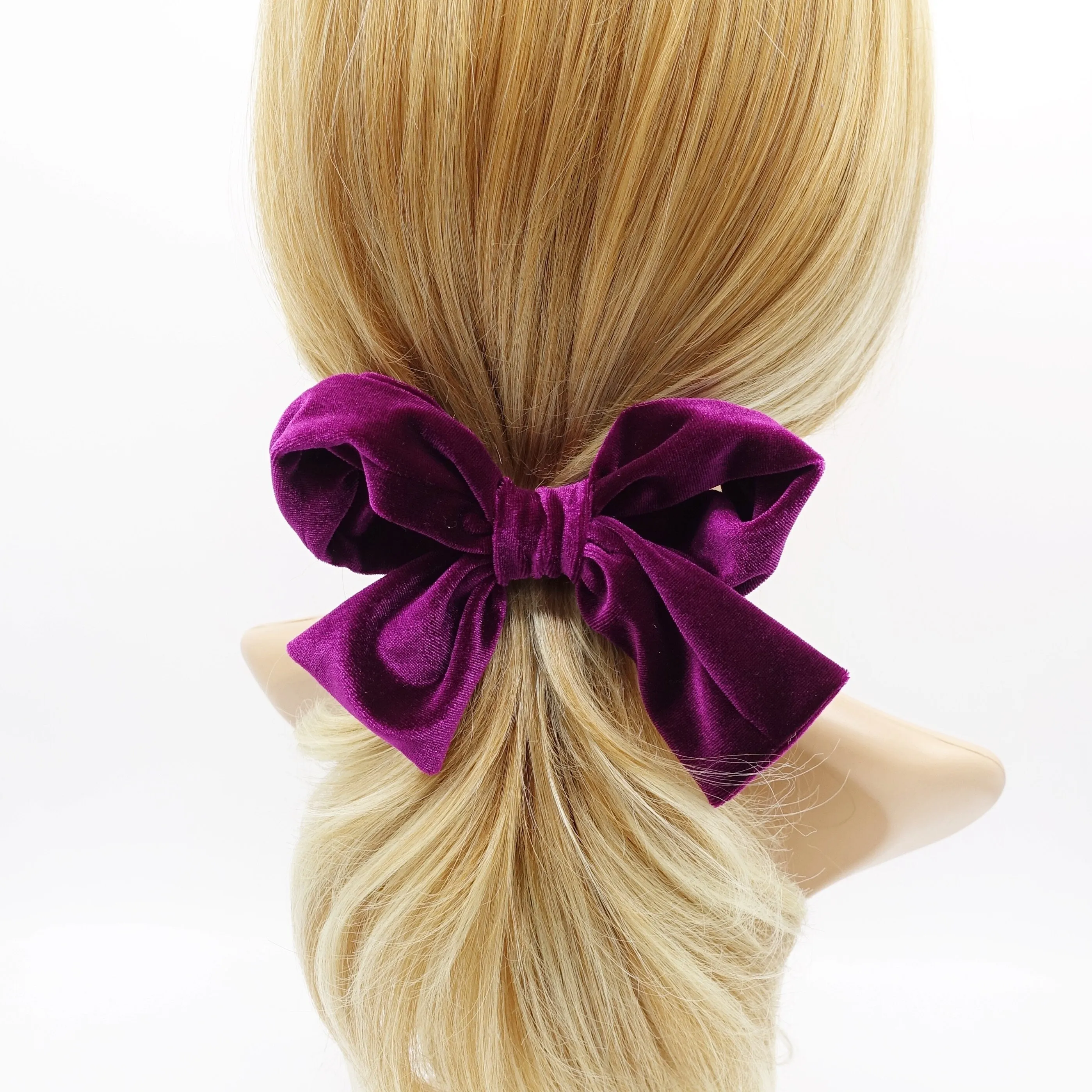 velvet wired bow hair accessory for women