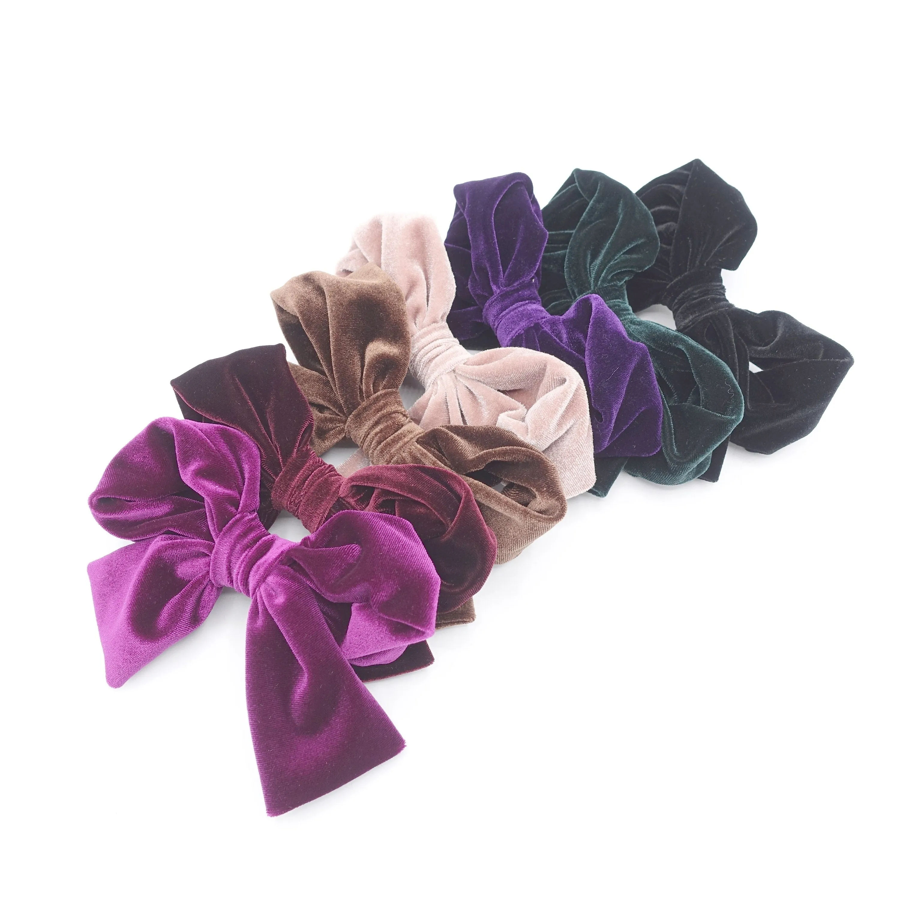 velvet wired bow hair accessory for women