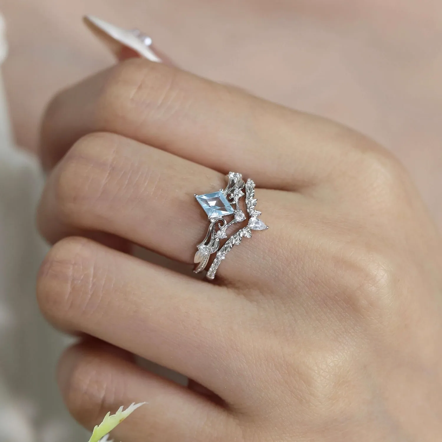 Victorian Lace Aquamarine Ring©