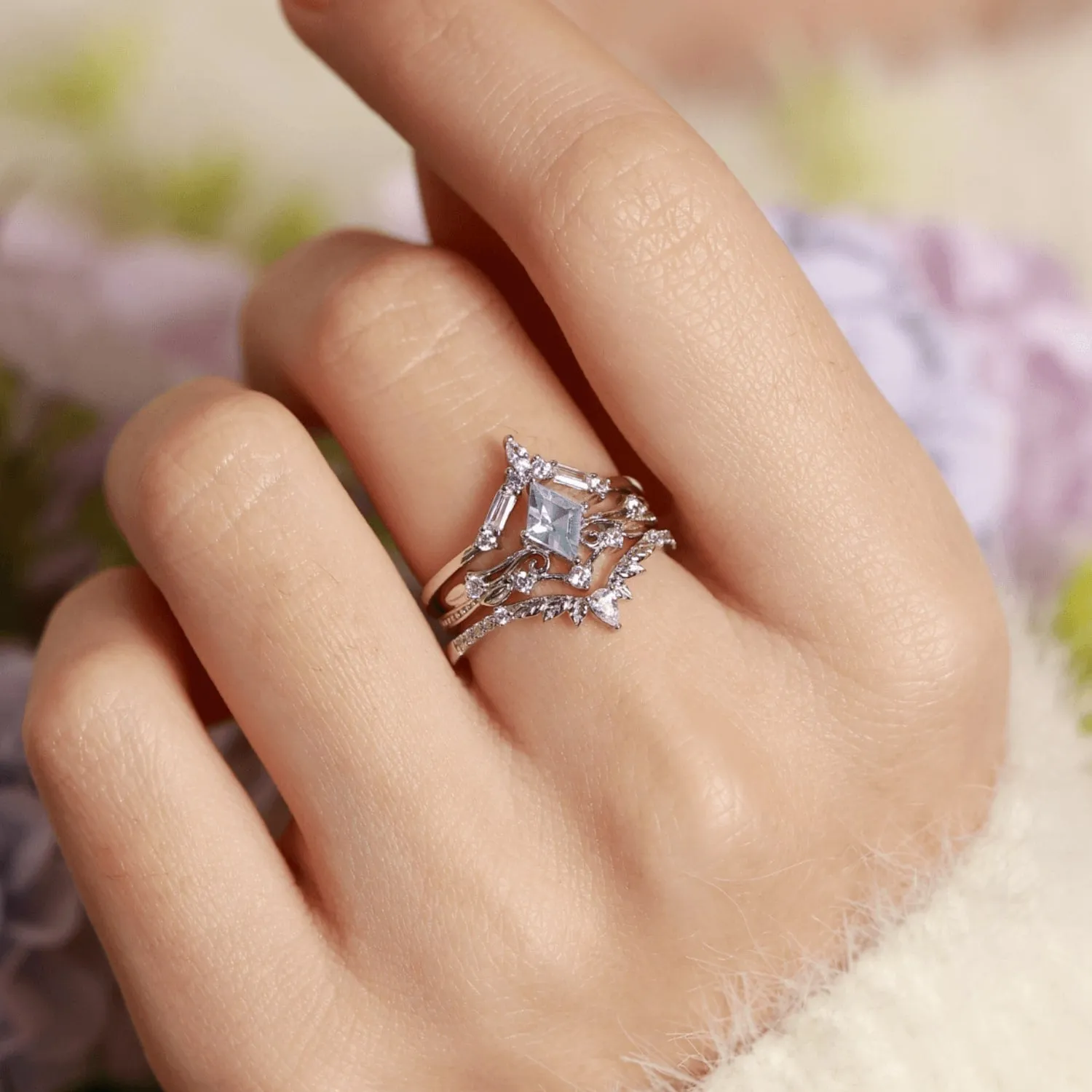 Victorian Lace Aquamarine Ring©